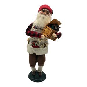 Byers Choice Vintage 1996 Workshop Santa Figurine w/Box of Toys Second Edition